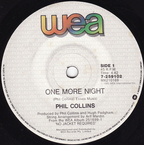 Phil Collins > One More Night