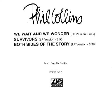 Phil Collins > We Wait And We Wonder